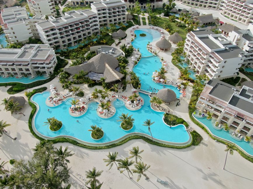 Luxury beach resort pool view