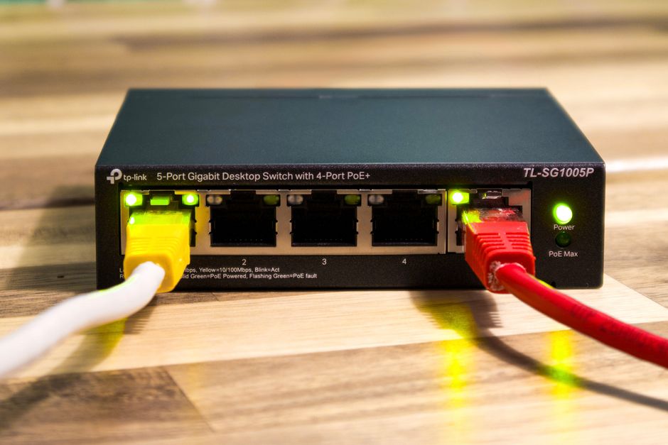 Portable wifi router on table