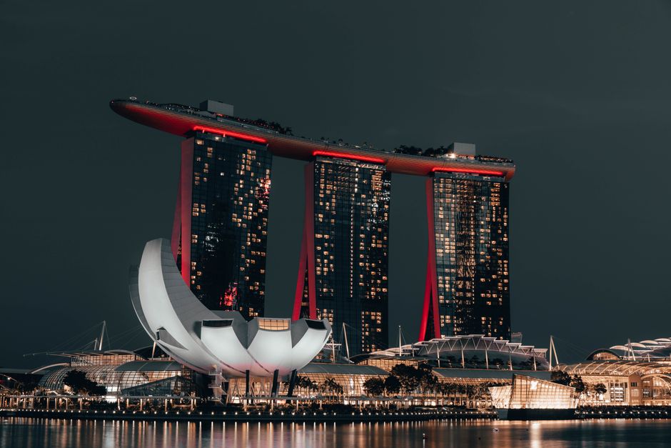 Singapore Marina Bay Sands night view