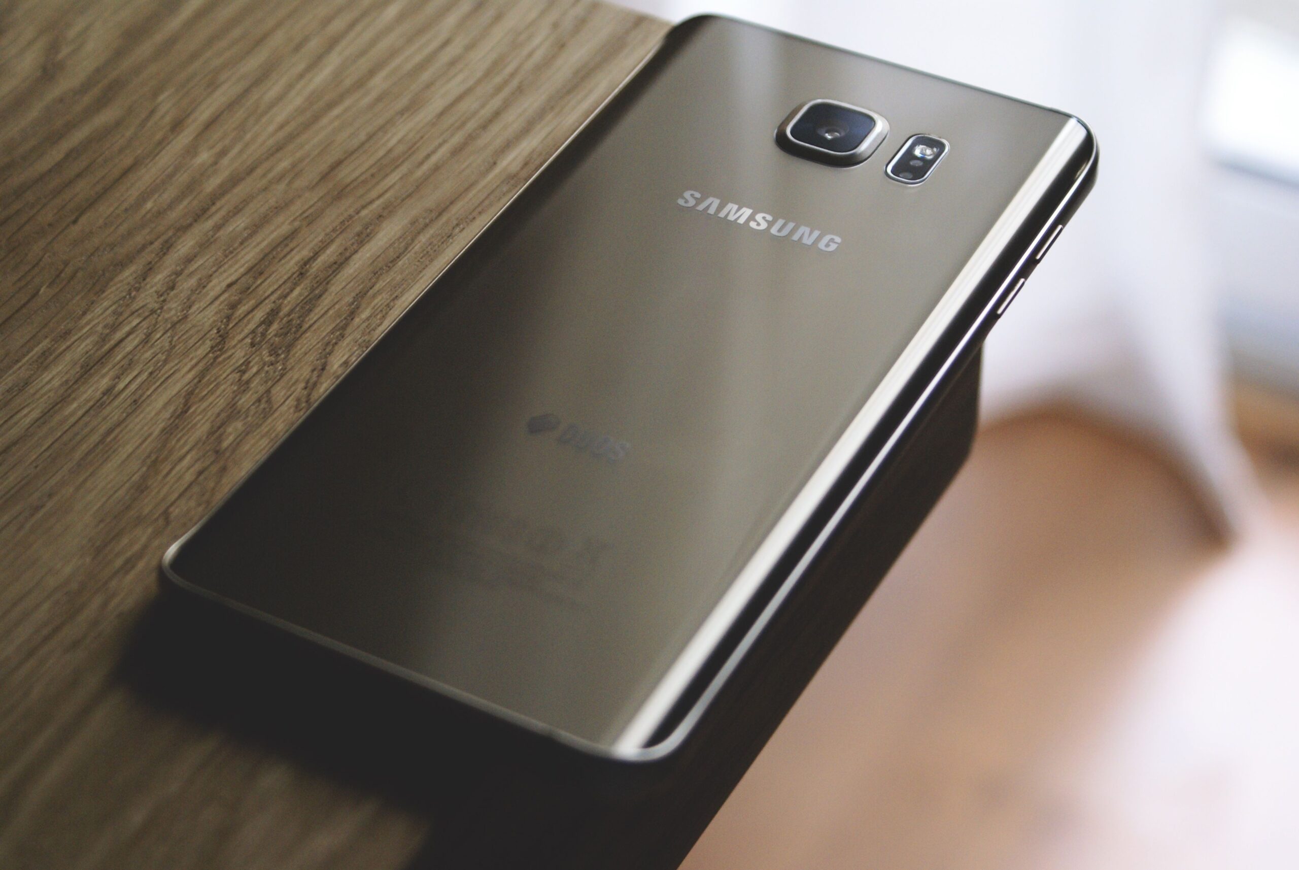 Samsung Galaxy smartphone on table