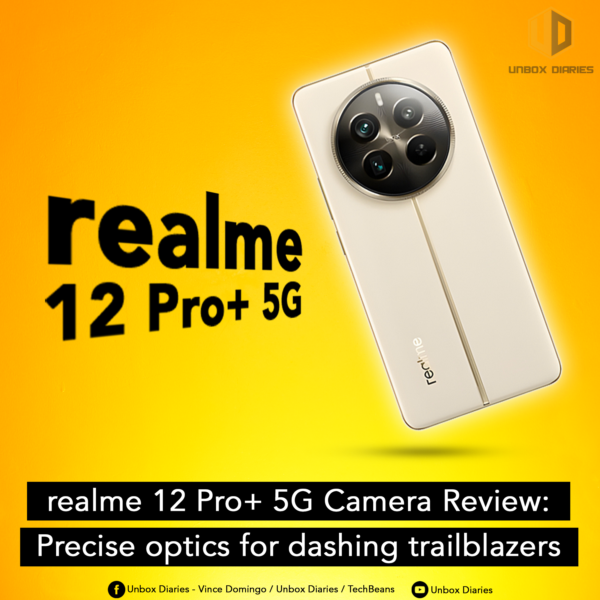 Realme 12 Pro+ 5G smartphone camera closeup