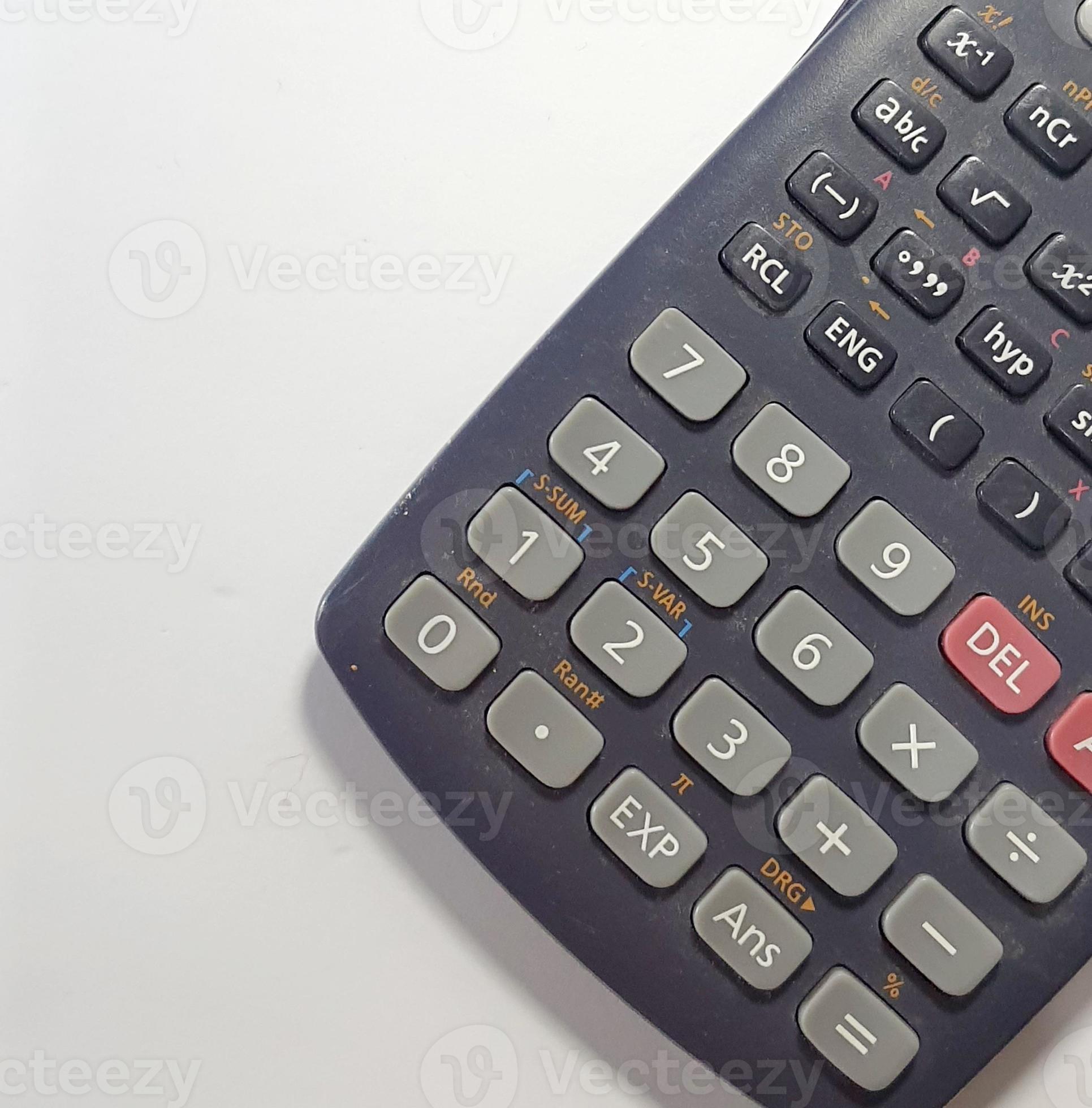 closeup of calculator buttons